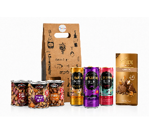 מארז קוקטיילים Kopparberg עם שוקולד ופיצוחים