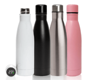 בקבוק שתייה תרמי חכם עם מד טמפרטורה