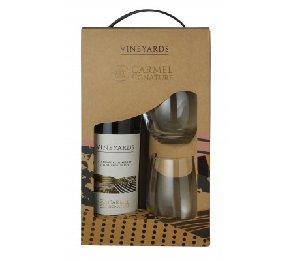 מארז כרמל Vineyards עם זוג כוסות יין