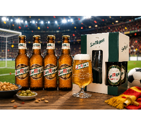 מארז בירה San Miguel עם כוס ממותגת