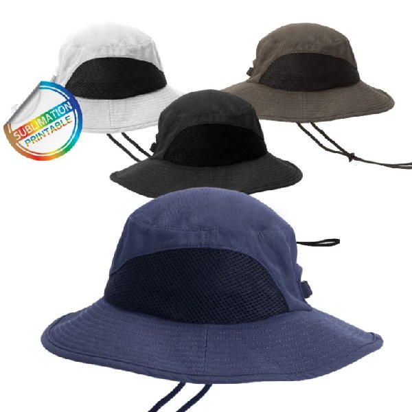 כובע ספארי רחב שוליים מבד מיקרופייבר