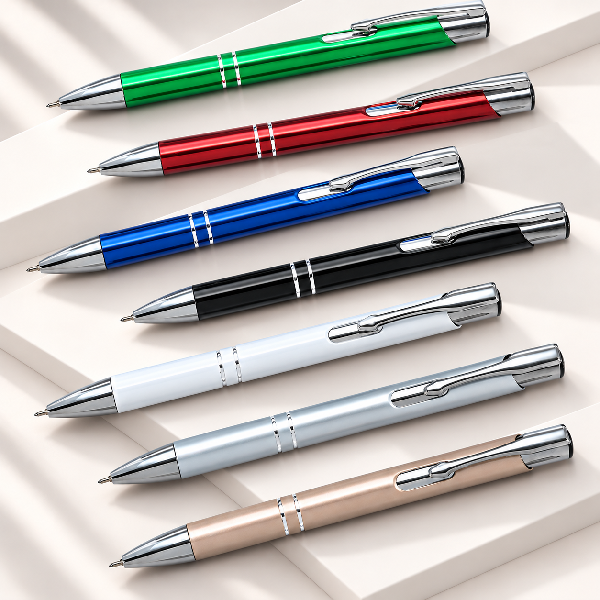 עט ג'ל קאפרי מתכתי בצבעים מטאליים עם חוד מחט