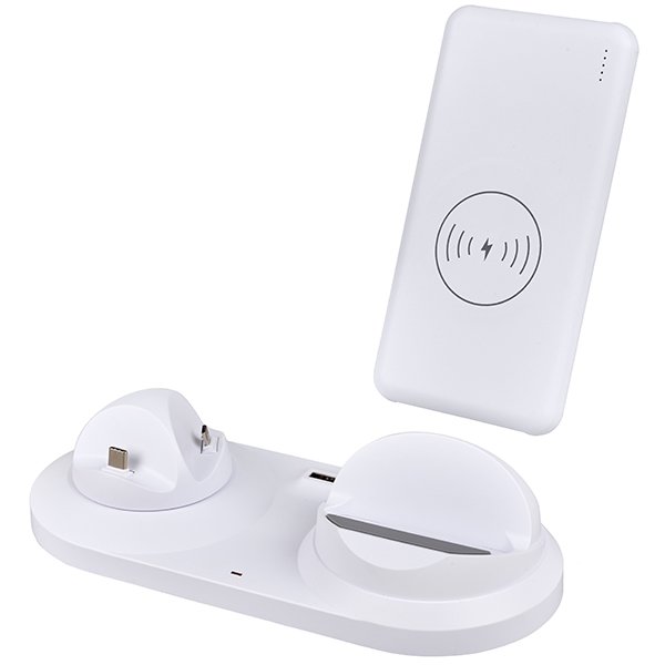 עמדת טעינה מולטי כוללת סוללת גיבוי 10,000MAH